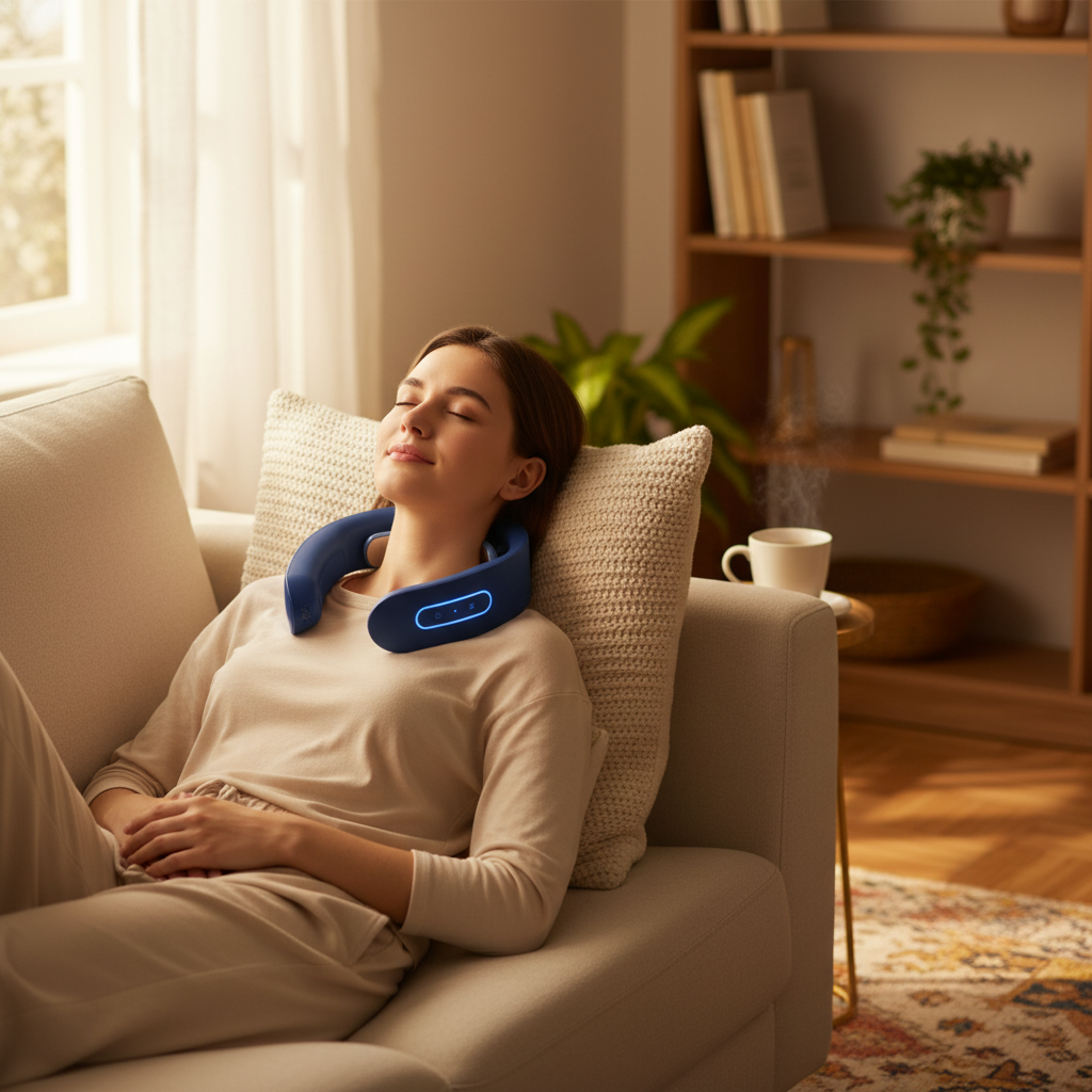 Navy Blue Neck Massager